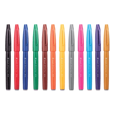 펜텔 붓터치 싸인펜 색상선택