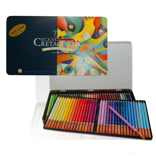 크레타  전문가용 수채색연필 72색(420-72) (사은품- 악세사리 7종)