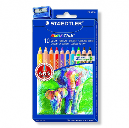 스테딜러 (129 NC10) 코끼리 점보 육각 색연필 10색(일반)