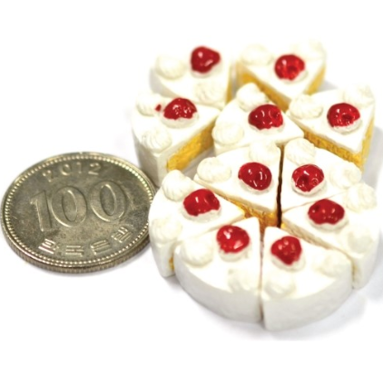 데코 딸기 조각 케이크(5개입) - 크림
