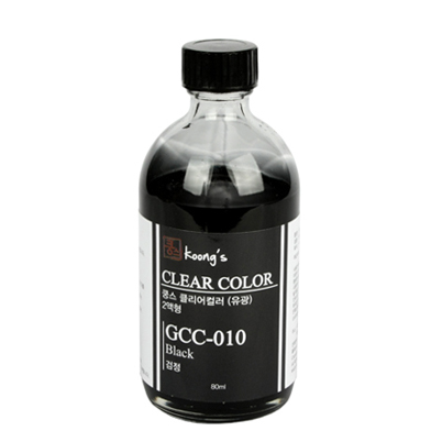 Koongs  클리어 칼라 2액형 BLACK (GCC-010)  80ml